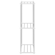 Рафтове за съхранение с рафт бял 43 x 27 x 90 см Алуминий