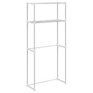 Етажерка за перална машина Бяло 63 x 27 x 136 см Алуминий