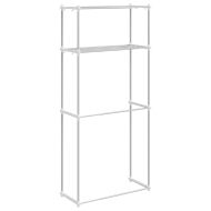 Етажерка за перална машина Бяло 63 x 27 x 136 см Алуминий