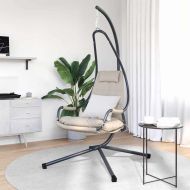 Висящ стол яйце Таупе 94 x 107 x 196.5 см Стомана