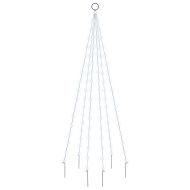 Коледна елха на флагщок, студено бяло, 108 LED, 180 см