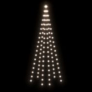 Коледна елха на флагщок, студено бяло, 108 LED, 180 см