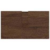 Комплект мебели за баня 3 pcs Кафяв дъб Инженерно дърво & Метал