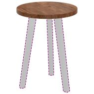 Топ за маса Тъмнокафяв Ø 40 x 2.5 cm Солидно дъбово дърво