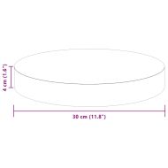 Топ за маса Тъмнокафяв Ø 30 x 4 cm Солидно дъбово дърво