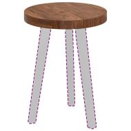 Топ за маса Тъмнокафяв Ø 40 x 4 cm Солидно дъбово дърво