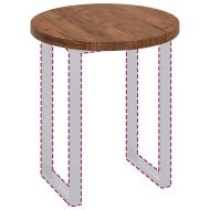 Топ за маса Тъмнокафяв Ø 70 x 4 cm Солидно дъбово дърво