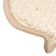 Изтривалки за стълби, 10 бр., 65x21x4 см, кремави, полукръгли, големи