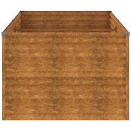 Градинска повдигната леха 196x100x69 см кортенова стомана