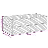 Градинска повдигната леха 196x100x69 см кортенова стомана