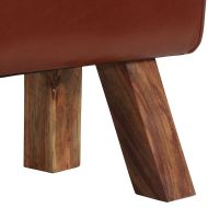 Винтидж пейка тип гимнастически кон, естествена козя кожа