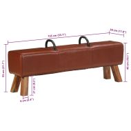 Винтидж пейка тип гимнастически кон, естествена козя кожа