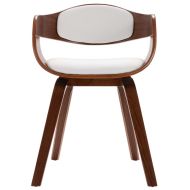 Трапезни столове, 6 бр, извито дърво и изкуствена кожа