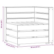 Градински палетен ъглов диван, импрегнирано борово дърво