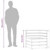 Градински палетен ъглов диван, импрегнирано борово дърво