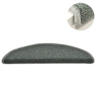 Изтривалки за стълби, 15 бр., 56x17x3 см, тъмнозелени, полукръгли