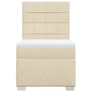 Боксспринг легло с матрак, кремава, 90x190 см, плат