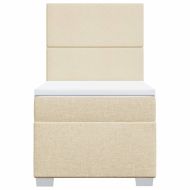 Боксспринг легло с матрак, кремава, 90x190 см, плат