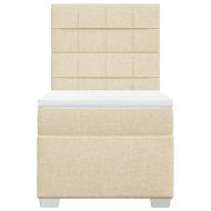 Боксспринг легло с матрак, кремава, 90x190 см, плат