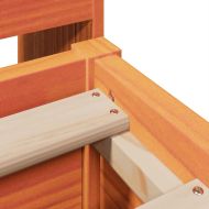 Рамка за легло без матрак, восъчнокафяв, 120x200 см, бор масив