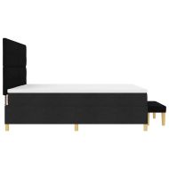 Легло с пружинирана основа с матрак Черно 200 x 200 cm текстил