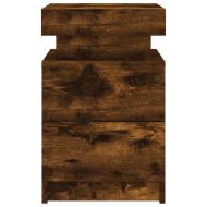 Нощно шкафче с LED осветление, опушен дъб, 35x39x55 см