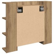 Огледален шкаф с LED, дъб артизан, 70x16,5x60 см