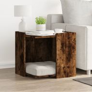 Заграждение за котешка тоалетна 53x53x51 см инженерно дърво