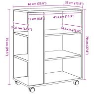 Шкаф за повиване Artisan Oak 60x35x75 cm Инженерна дървесина