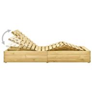 Двоен шезлонг с кралскосини шалтета, импрегнирано борово дърво