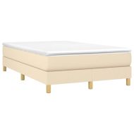 Боксспринг легло с матрак, кремаво, 120x190 см, плат