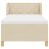 Легло с пружинирана основа с матрак Крем 90 x 190 cm текстил