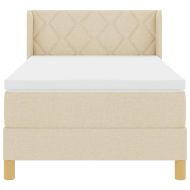 Легло с пружинирана основа с матрак Крем 190 x 90 cm Полиестер