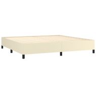 Pамка за легло кремава 200x200 см изкуствена кожа