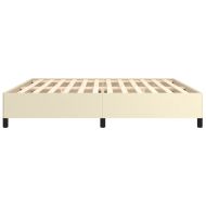 Pамка за легло кремава 200x200 см изкуствена кожа