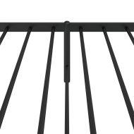 Метална рамка за легло с горна табла, черна, 80x200 см