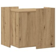 Заграждение за котешка тоалетна 53x53x51 см инженерно дърво