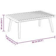 Градински комплект с възглавници, 3 части, акациево дърво масив