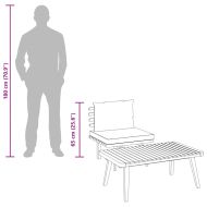 Градински комплект с възглавници, 2 части, акациево дърво масив