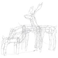 Коледна украса, 3 светещи елена, 229 LED лампички