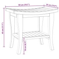 Помощна маса за баня 50x35x45 см тиково дърво масив