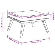 Градинска табуретка с възглавница, 60x60x29 см, акация масив