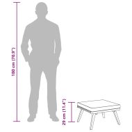 Градинска табуретка с възглавница, 60x60x29 см, акация масив