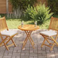 Плот за маса, тиково дърво масив, кръгъл, 2,5 см, 70 см