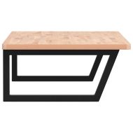 Стенен рафт за мивка, стомана и масивно дърво бук