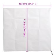 Зимно покривало за растения с цип, 70 г/м², 3,93x3,5 м