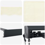 Прибираща се тента кремава 4x3 м плат и алуминий