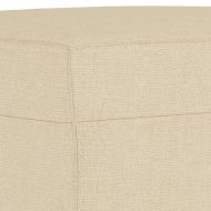 Комплект дивани 3 части с възглавници кремав текстил