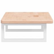 Стенен рафт за мивка, стомана и масивно дърво дъб