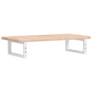 Стенен рафт за мивка, стомана и масивно дърво дъб